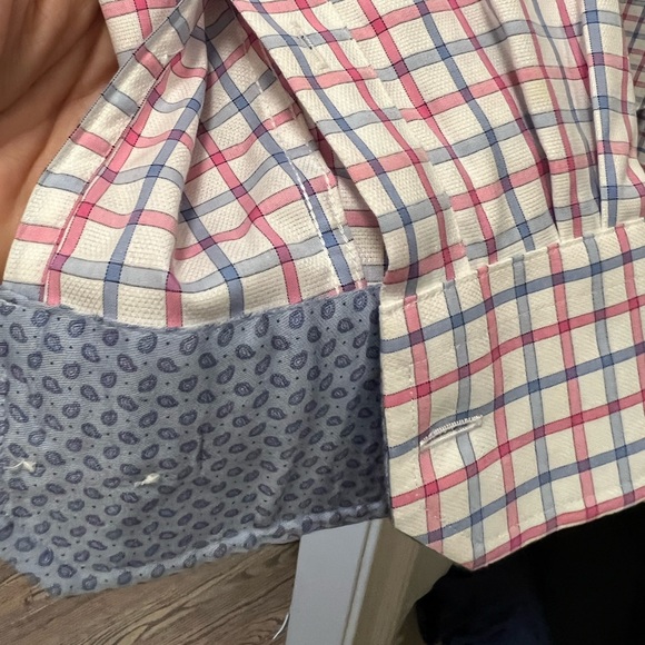Edgar’s window pane button up casual shirt. Spread collar regular cuff. XL - Picture 2 of 4